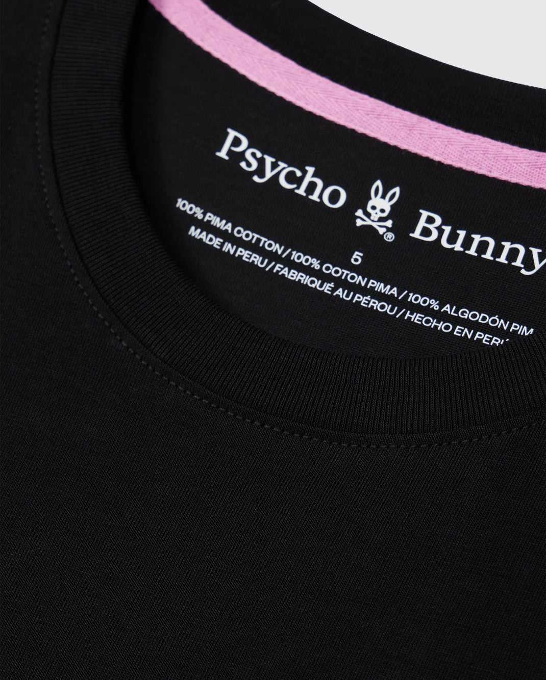 Tees Psycho Bunny Redland Graphic Tee Noir Homme | OEB-68055265